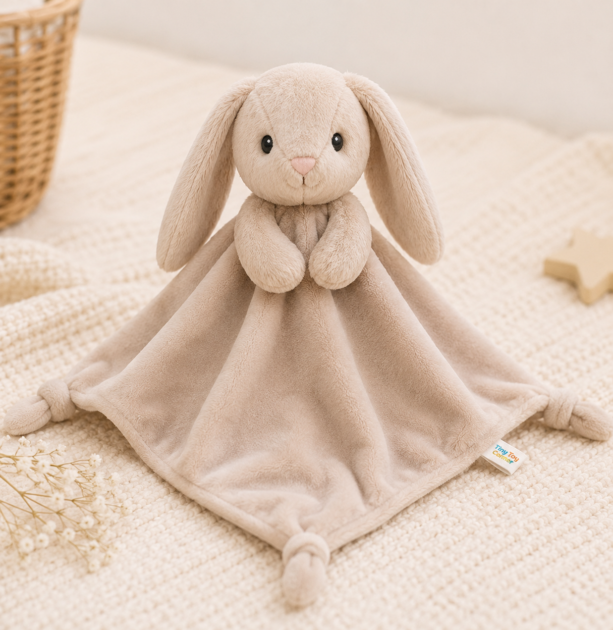 Bunny Plush Comforter Blanket – Soft Baby Security Toy